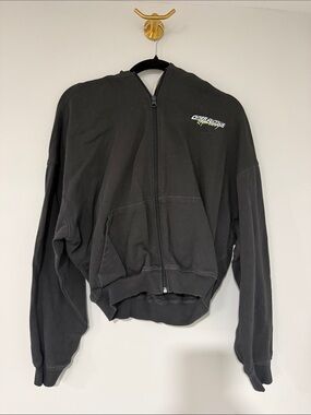 Oner Active Black Full-Zip Hoodie with Subtle Logo